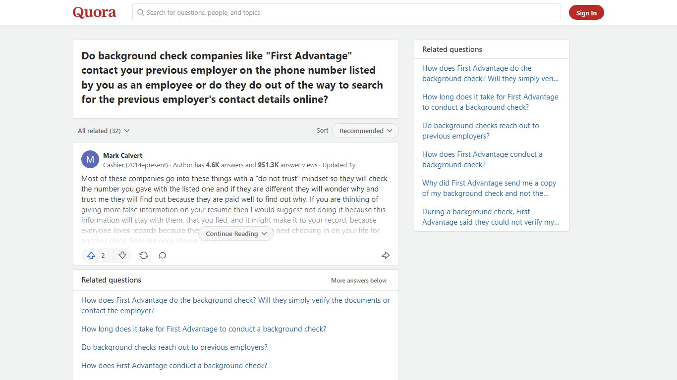 Do background check companies like 'First Advantage' contact ... - Quora